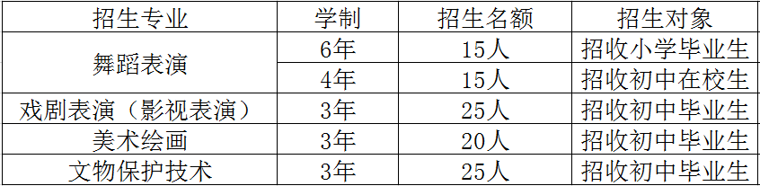 成都市文化藝術(shù)學(xué)校2020招生計(jì)劃