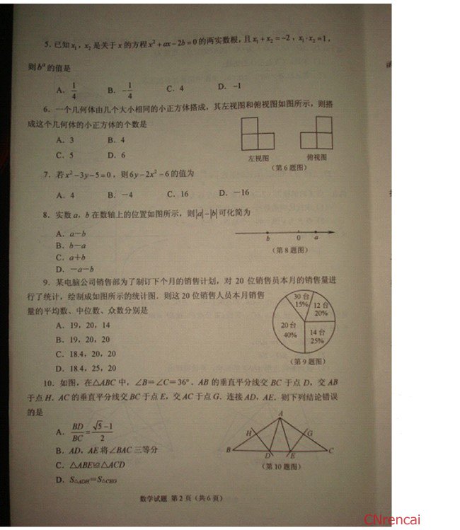 2020年山東威海中考數(shù)學(xué)試題及答案解析（圖文版）