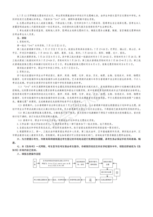 2020年山東煙臺(tái)中考普通高中招生錄取告知書