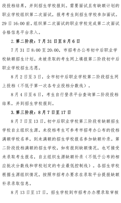 2020年青島市中專、中職招生錄取分?jǐn)?shù)線公告